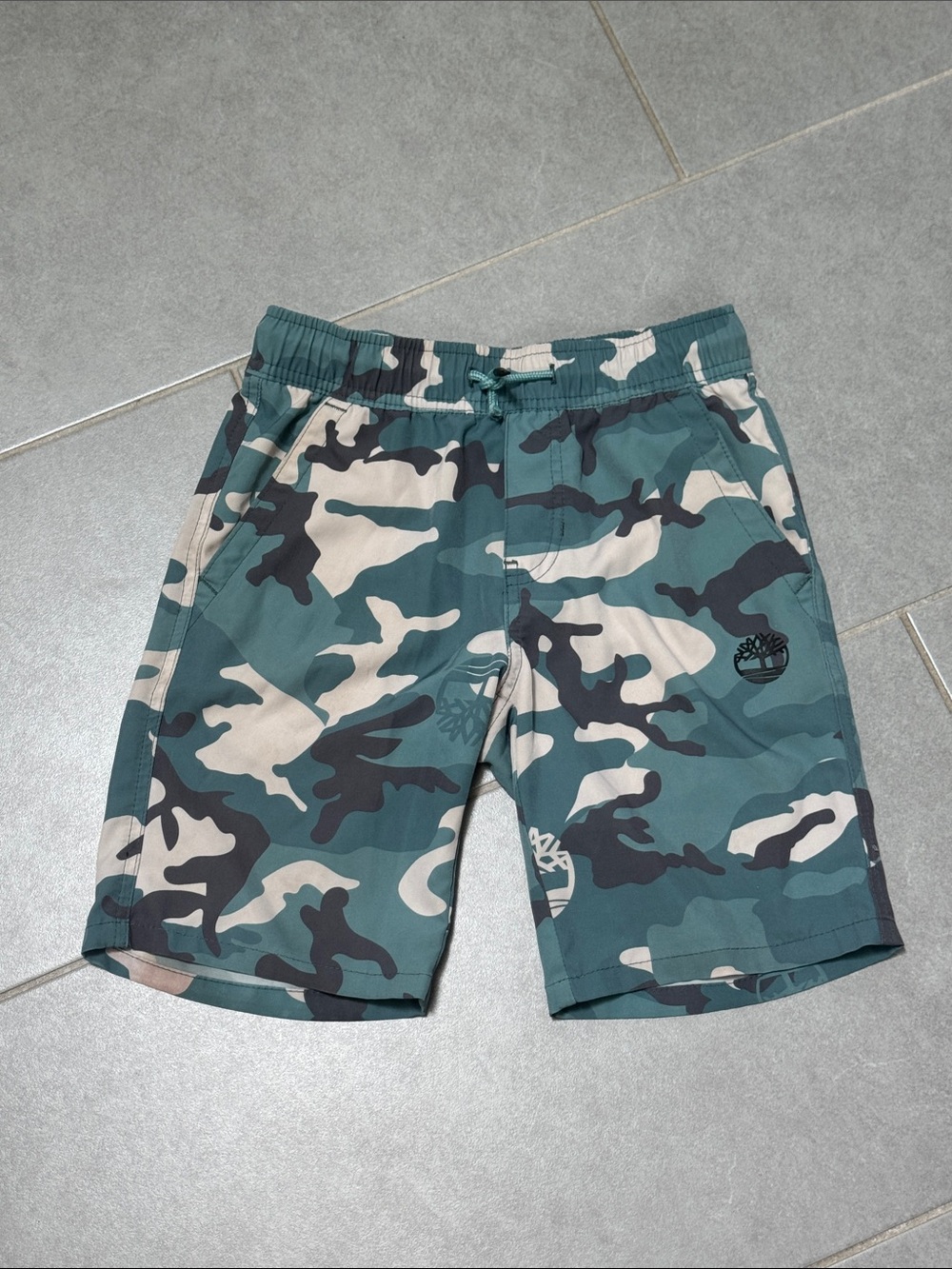 Timberland Green Camo Swim Shorts